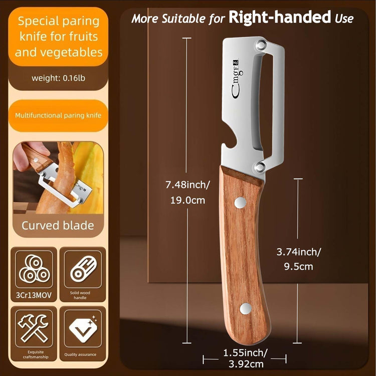 Vegetable Peeler Wooden Handle Sharp Stainless Steel Blade for Fruit