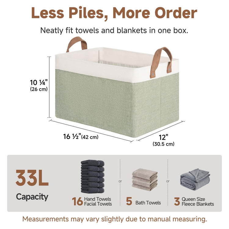 Fabric Storage Bins for Shelf (2 Count)