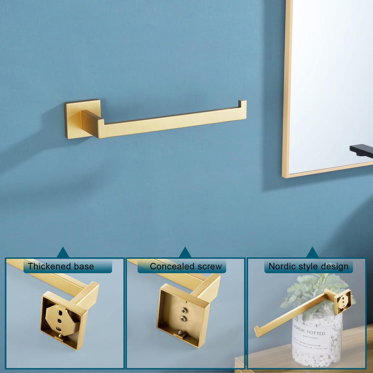 Towel Bar Gold Hand Towel Holder for Bathroom Kitchen Hardware Stainless Steel Wall Mounted
