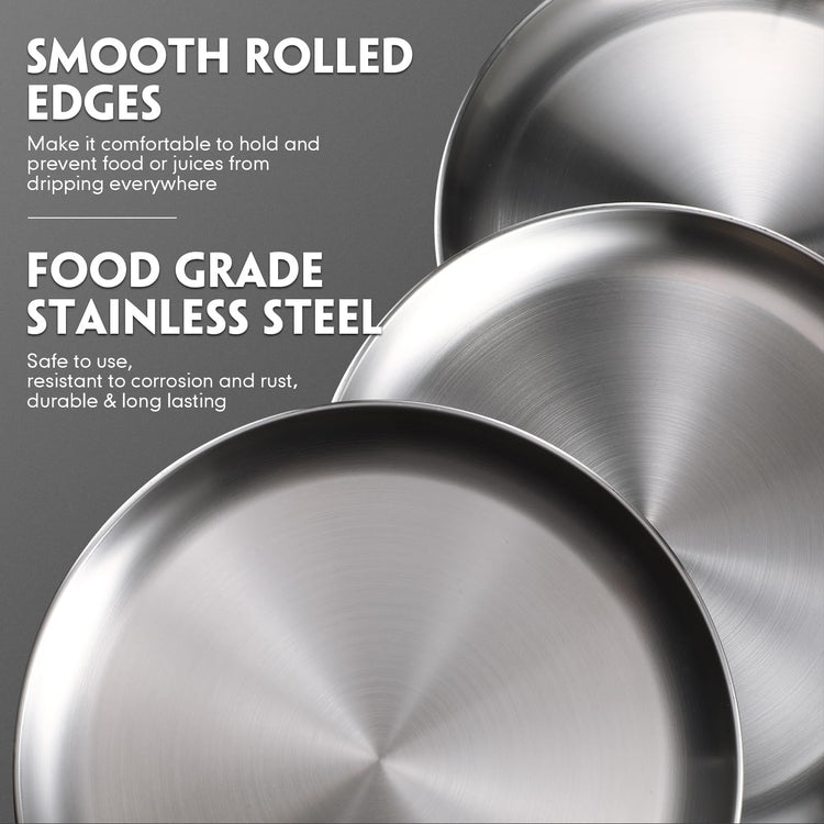 8 Pieces Silver Pizza Pans 8 Inch Bakeware (8 Count)
