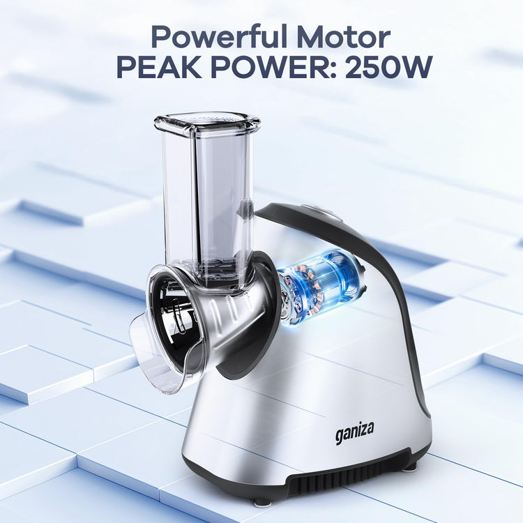 5-in-1 Electric Cheese Grater for Kitchen, Max 250W Cheese Shredder, 5 Changeable Blades Salad Shooter, Slicer Electric for Cheese/Veggies/Salad with an Extra Zester grater