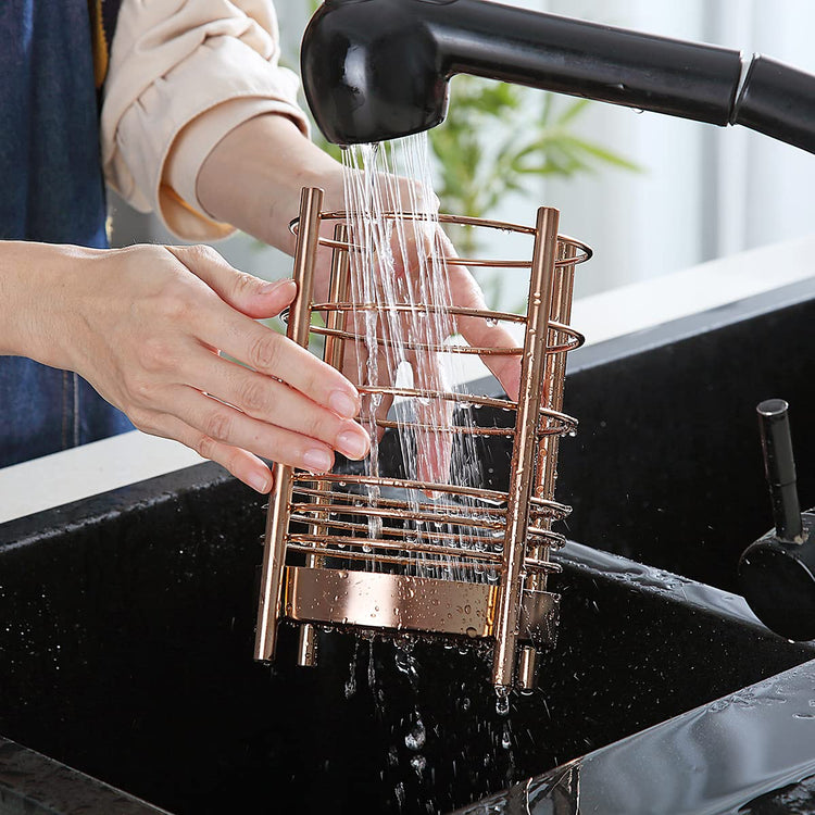 Copper Kitchen Utensil Holder for Kitchen Counter