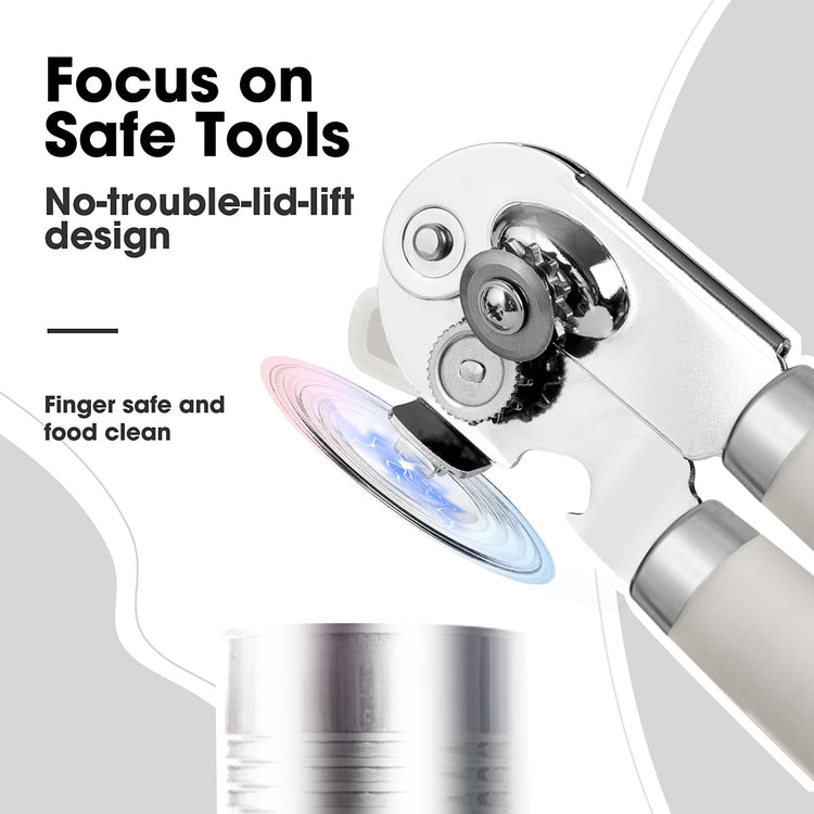 Heavy Duty Hand Can Opener Manual with Magnet Lid Remover