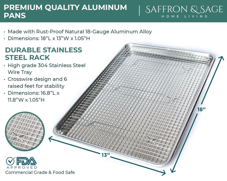 Commercial Quality Cookie Sheet and Rack (2 Count)