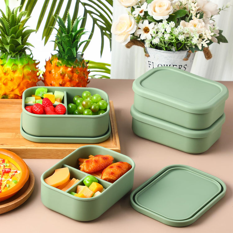 4 Pcs Silicone Bento Box (4 Count)