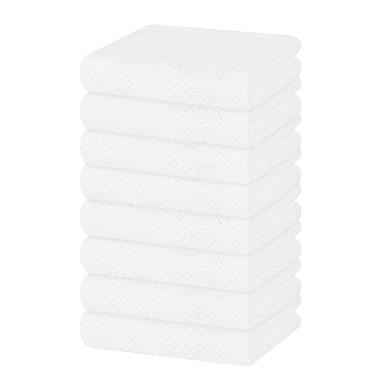 100% Cotton Waffle Weave Kitchen Dish Towels 8 (8 Count)