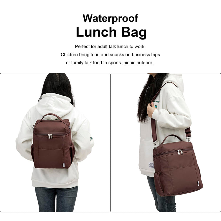 NOL Insulated Lunch Bags for Women Cooler Bag Lightweight Nylon Waterproof Lunch Box for Work