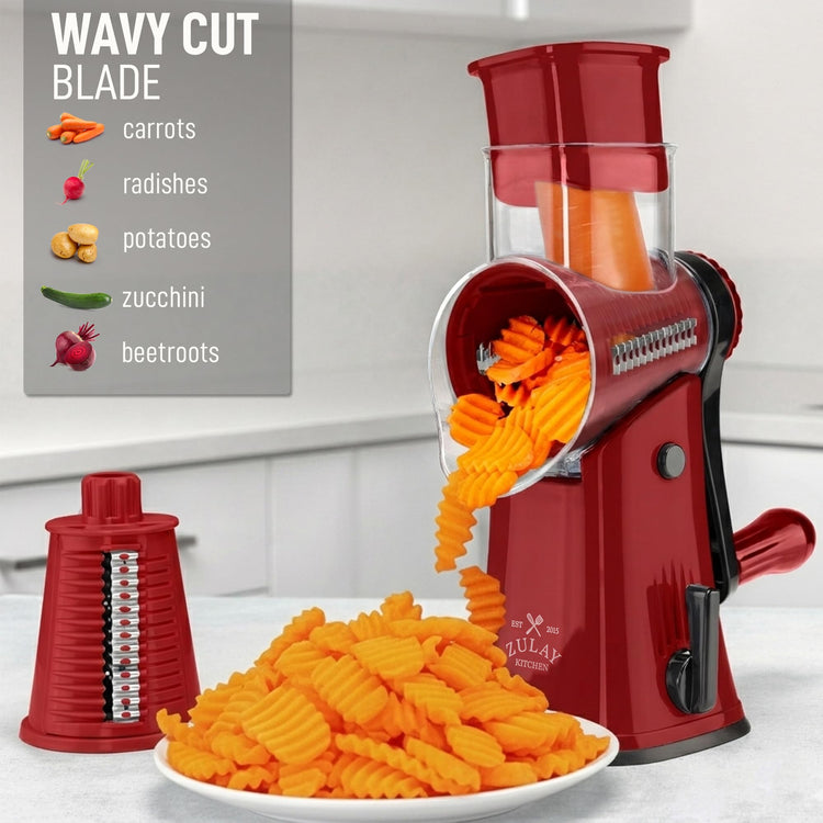 Rotary Cheese Grater 5 Blade Cheese Shredder