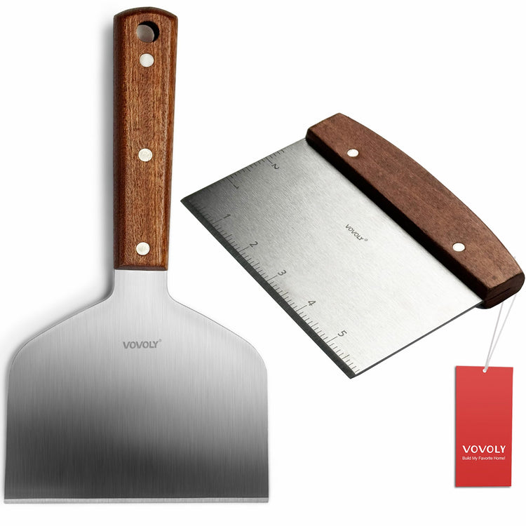 Multipurpose Bench Scraper Kitchen Utensil for Flat Top Griddle