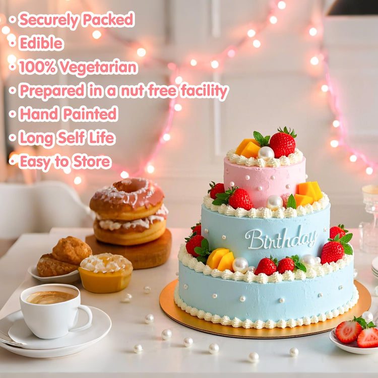 Edible White Pearl Sprinkles for Cake Decorating (4.6 Ounce)