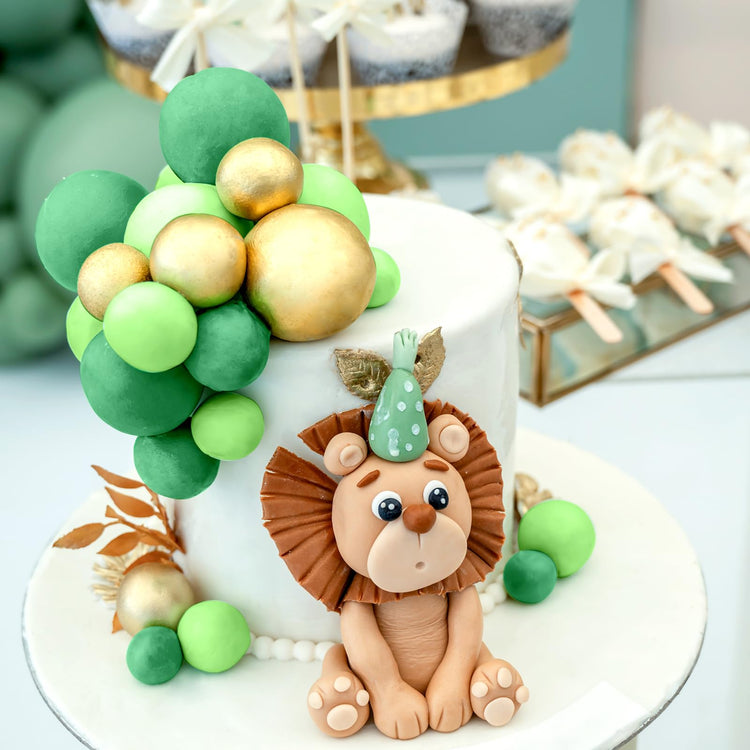 48 Pcs Balls Cake Topper Decorations Balloon Cupcake Toppers Foam Cake Topper Balls Cake Balls Decorations for Birthday Party Cake Decorating (48 Count)