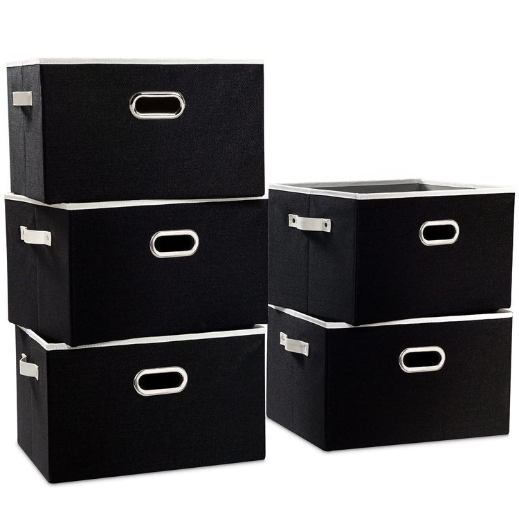 Larger Collapsible Storage Bins for Closet [5 (6 Count)