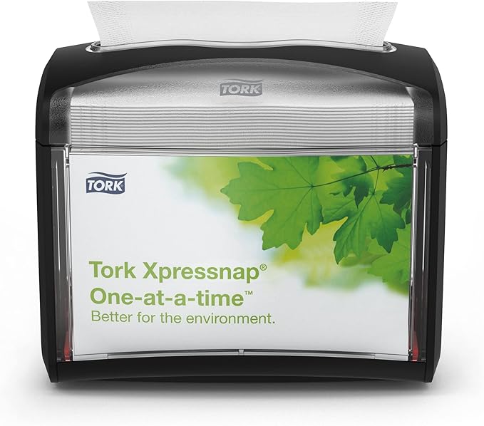 Tork Xpressnap Napkin Dispenser Black, N4 Compatible, Signature Range 4-Pack (6232100)