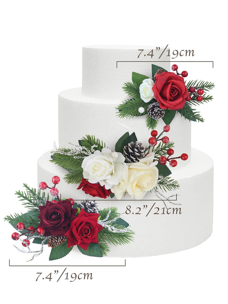3Pcs Premade Cake Flowers (3 Count)