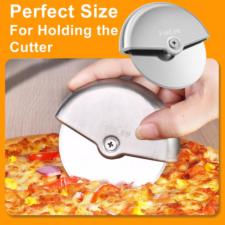 Premium Pizza Cutter Wheel with Sharp Blade For Cutting Through Pizzas
