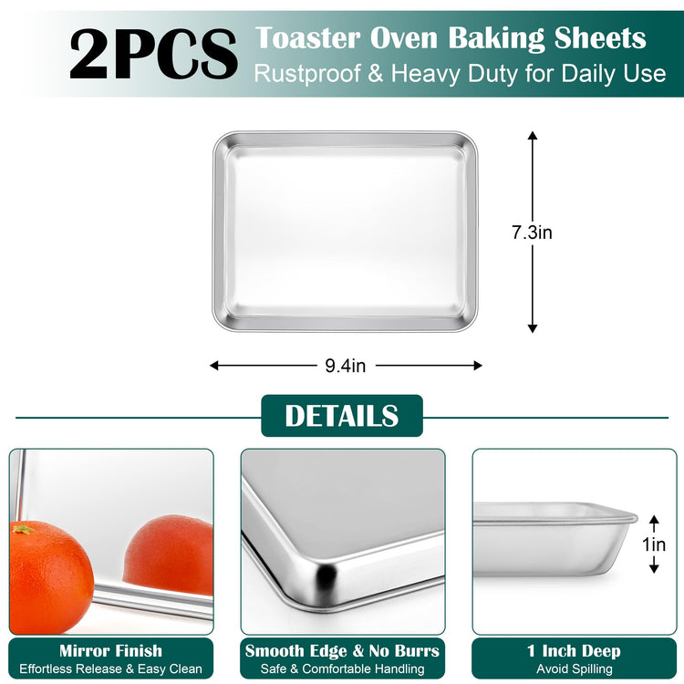 Small Baking Sheet with Wire Rack (2 Count)