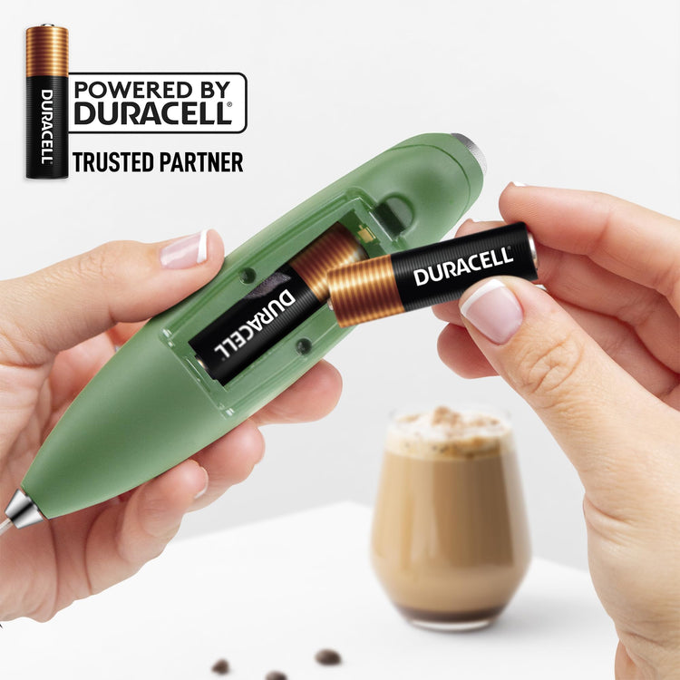 Powerful Milk Frother Wand With Duracell Batteries