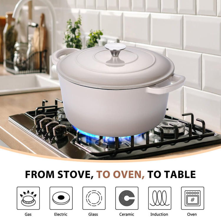 6 Quart Enameled Cast Iron Dutch Oven
