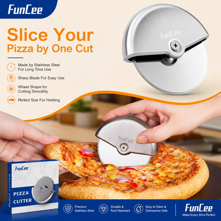 Premium Pizza Cutter Wheel with Sharp Blade For Cutting Through Pizzas