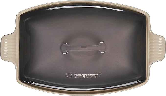 Le Creuset Heritage Stoneware Deep Baker with Lid, 4.5 qt., Oyster