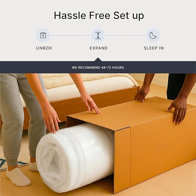 Signature Design by Ashley King Size Chime 10 Inch Medium Firm Memory Foam Mattress with Green Tea & Charcoal Gel for Pressure Relief, Fiberglass Free, Mattress In A Box