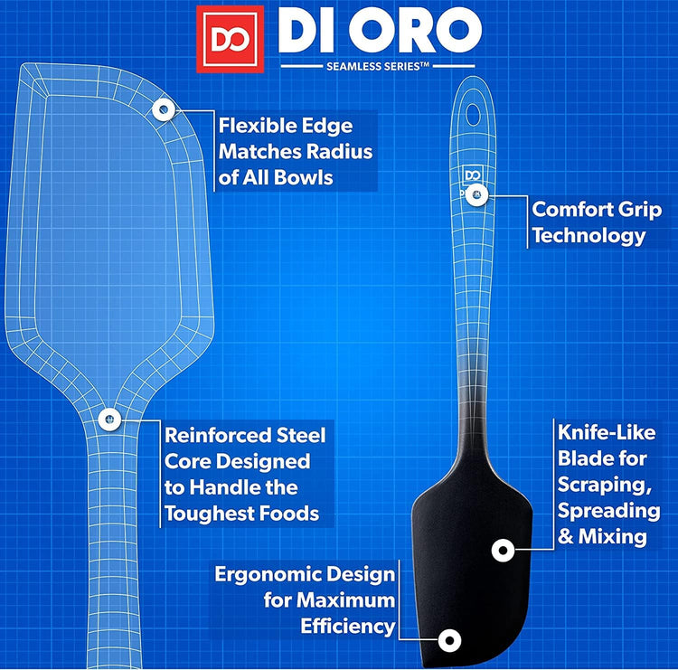 DI ORO Silicone Spatula Set (4 Count)