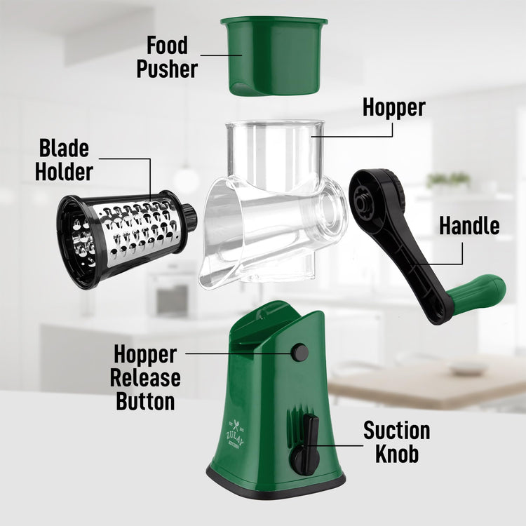 Rotary Cheese Grater 5 Blade Cheese Shredder