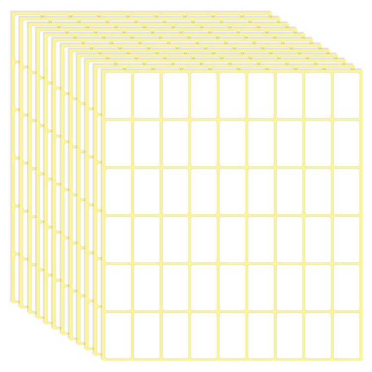 1620 Pcs File Folder Labels 0.6 x 1 Inch Blank Name Labels White Labels Stickers Writable Food Labels for Jars Boxes Envelopes School Office Kitchen (1620 Count)