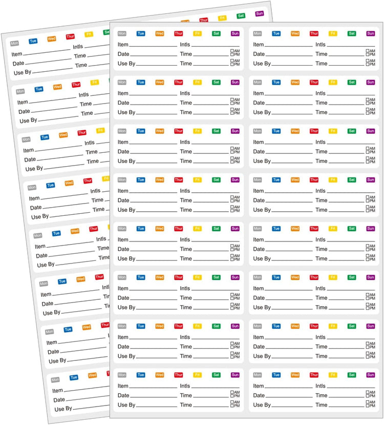 STARLIBOO Removable Multicolor Labels, Blank Stickers for Food Containers, 1x3 Inch, Waterproof, Easy Peel Off (240 Labels)