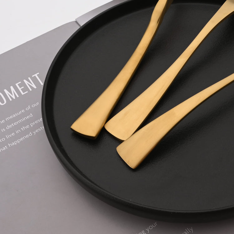 Golden Silverware Set