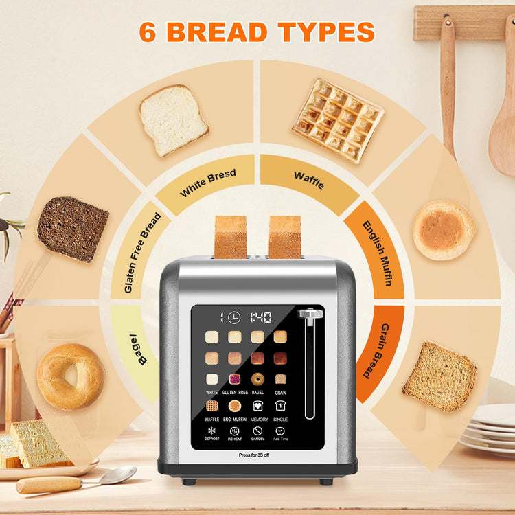 2 Slice Toaster Touch Screen
