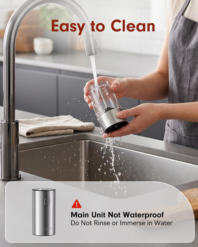 Larger Capacity Rechargeable Electric Salt and Pepper Grinder Set (2 Count)