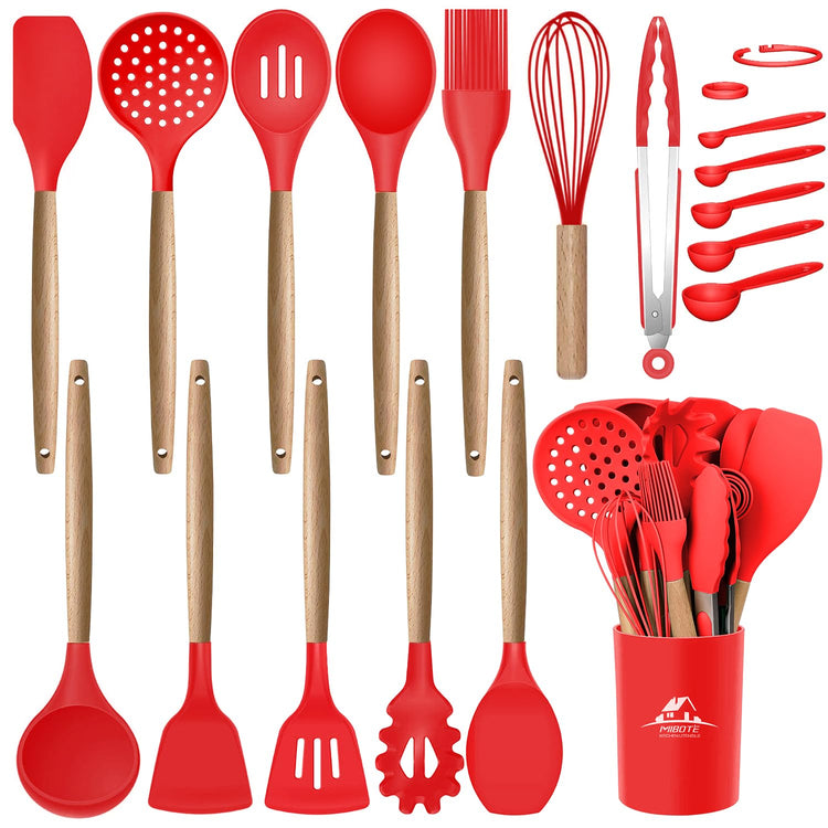 Silicone Cooking Kitchen Utensils Set (17 Count)