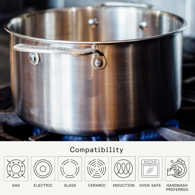 Cookware 12 Quart Stainless Steel Stock Pot With Lid