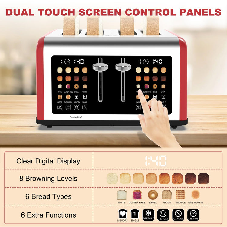 4 Slice Toaster Touch Screen (4 Count)