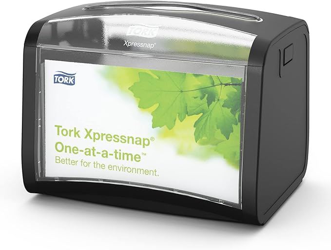 Tork Xpressnap Tabletop Napkin Dispenser Black N4, Signature Range, 6.1" x 7.9" x 5.9", 6232000 (Quantity 4)