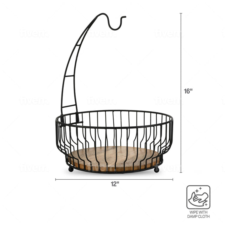 Savannah Fruit Storage Basket with Removable Banana Hook