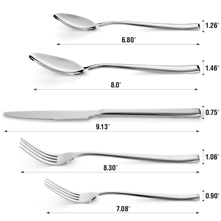 Modern Design Polished Flatware (40 Count)