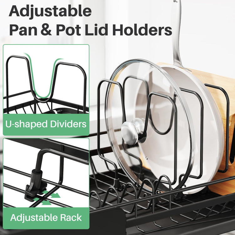 Large Expandable Dish Drying Rack for Kitchen Counter