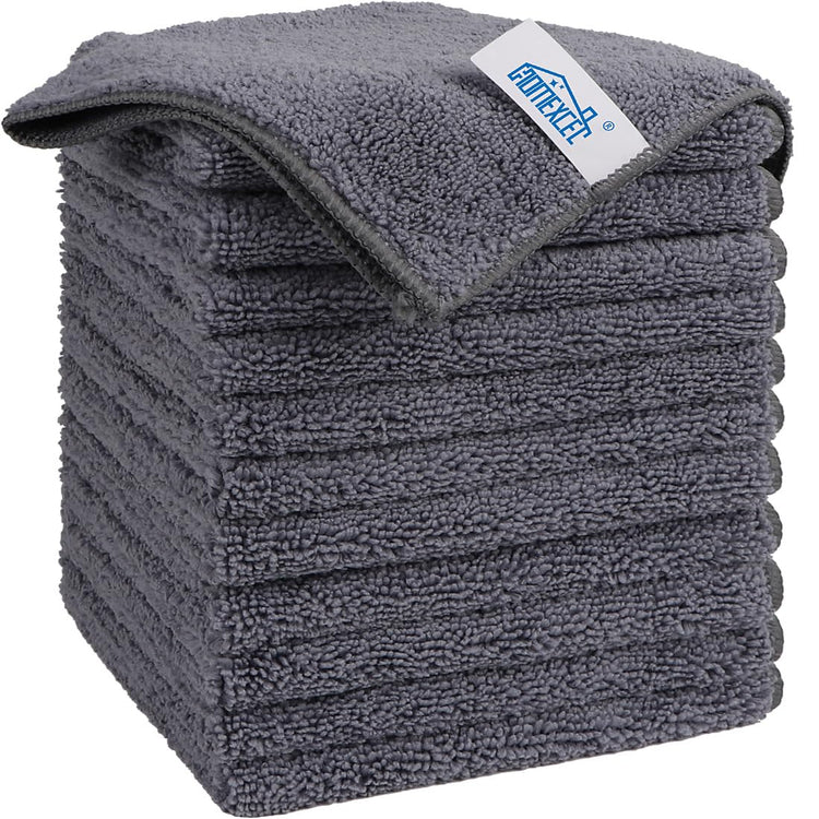 Grey Microfiber Cleaning Cloth (12 Count)