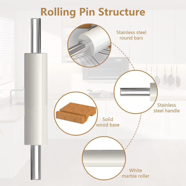 18.5'' Marble Rolling Pin