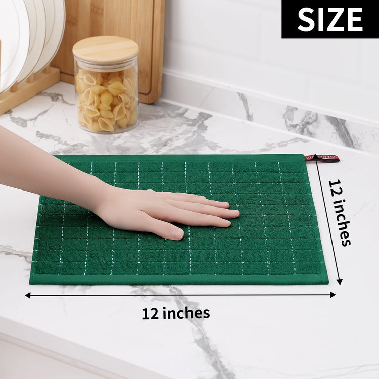 100% Cotton Terry Kitchen Dish Cloths (8 Count)