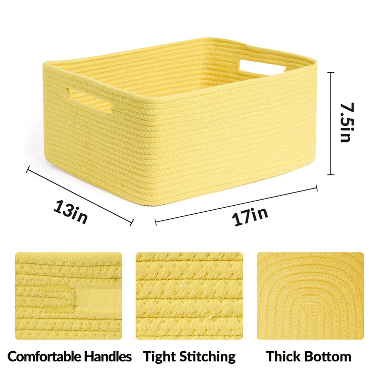 Large Storage Baskets for Shelves (2 Count)