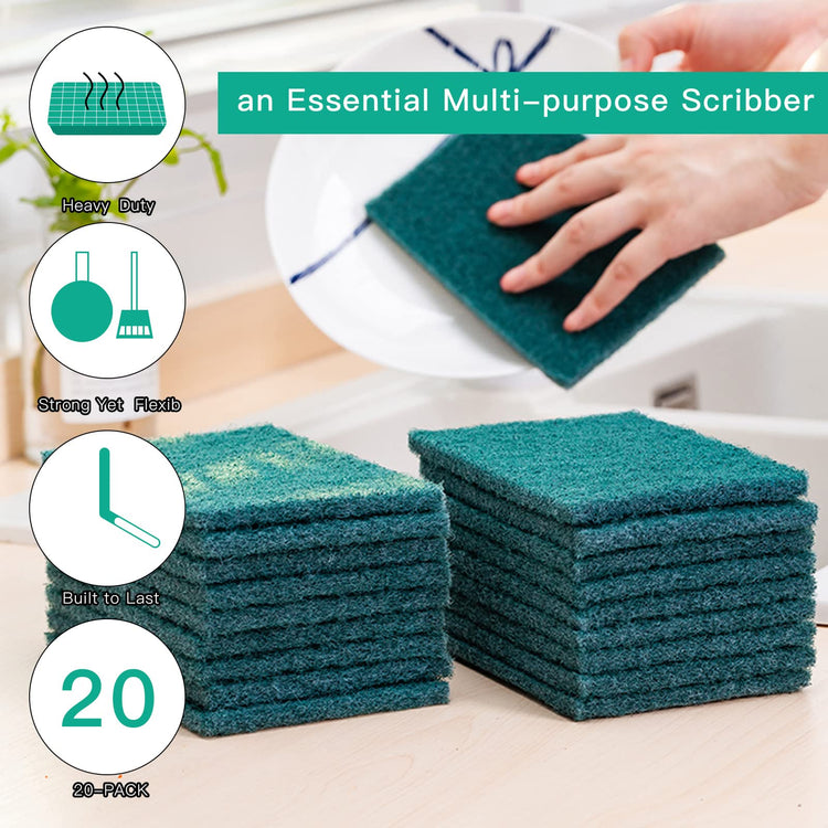 Heavy Duty Scour Pads Sponge Dish Scrubber Non (24 Count)