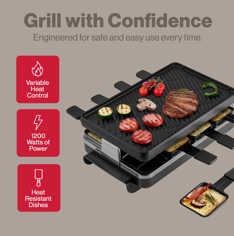 Classic 8 Person Raclette Party Grill