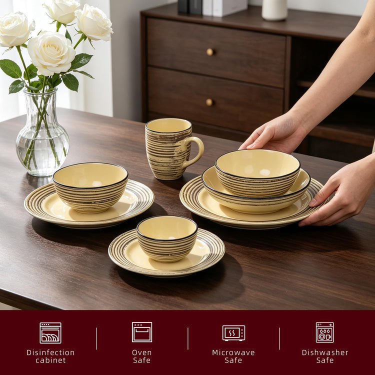 HomeVss 48 Piece Dinnerware Set