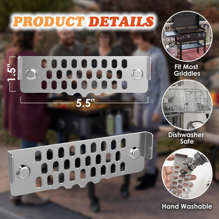 Griddle Accessories of Blackstone Grease Gate Blocker (2 Count)
