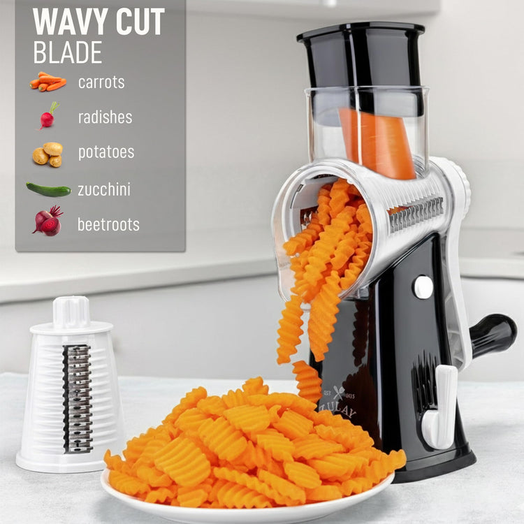 Rotary Cheese Grater 5 Blade Cheese Shredder