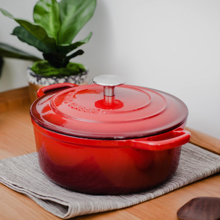Enameled Cast Iron Dutch Oven Pot with Lid