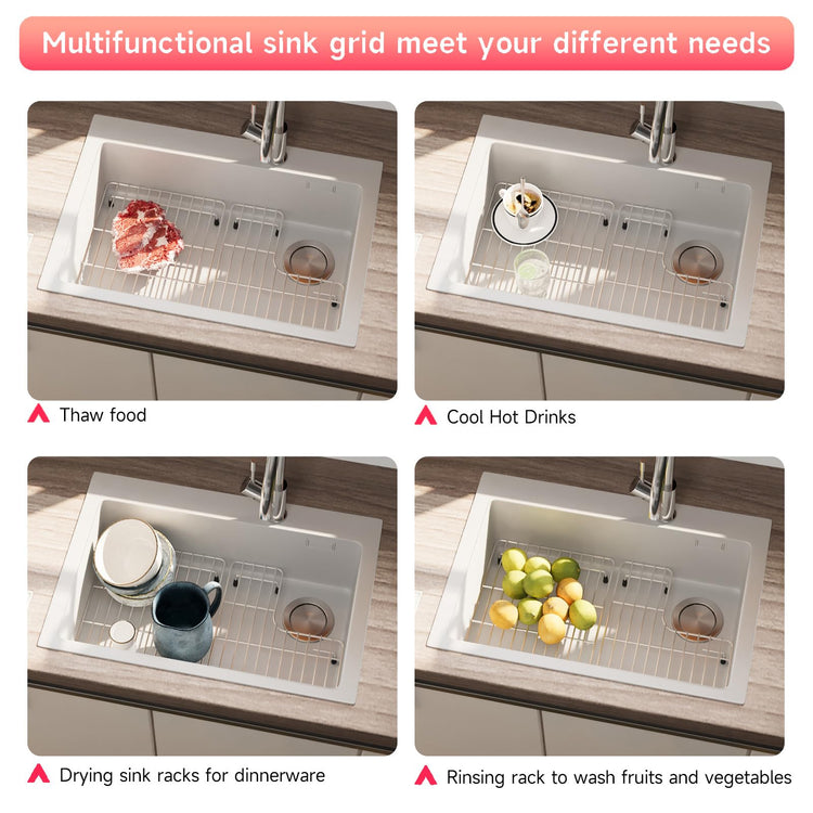 26.18'' x 14.76'' Stainless Steel Bottom Basin Rack